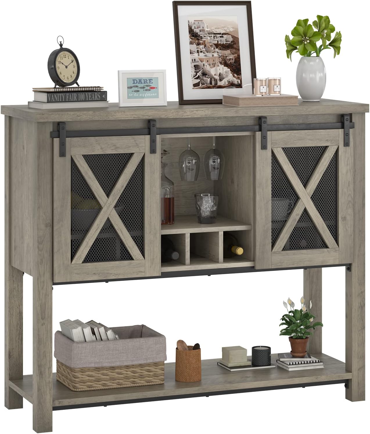 Buy coucheta Bar Farmhouse Buffet Storage with Wine