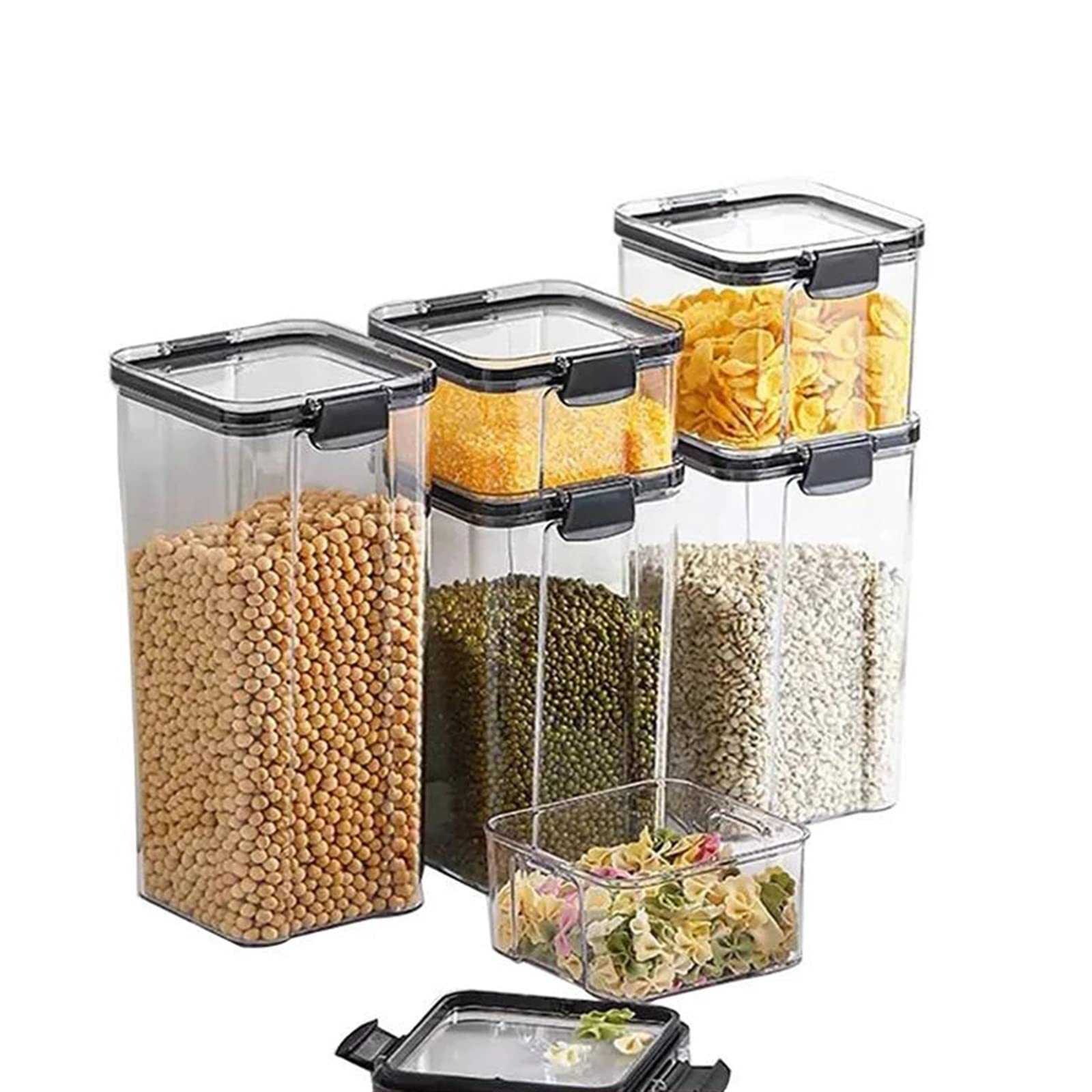Barattolo di caffè Contenitori per alimenti, Lattine ermetiche, Scatole di plastica, Scatole di immagazzinaggio impilabili, Contenitori per alimenti impilabili, Serbatoi di stoccaggio del