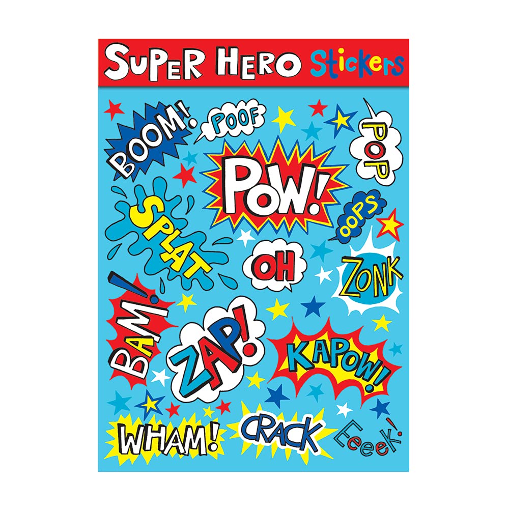 Rachel Ellen Sticker Books for Kids, Super Hero Theme Ideal for Children Aged 4-8 Size 178mm x 129mm 80 stickers in total