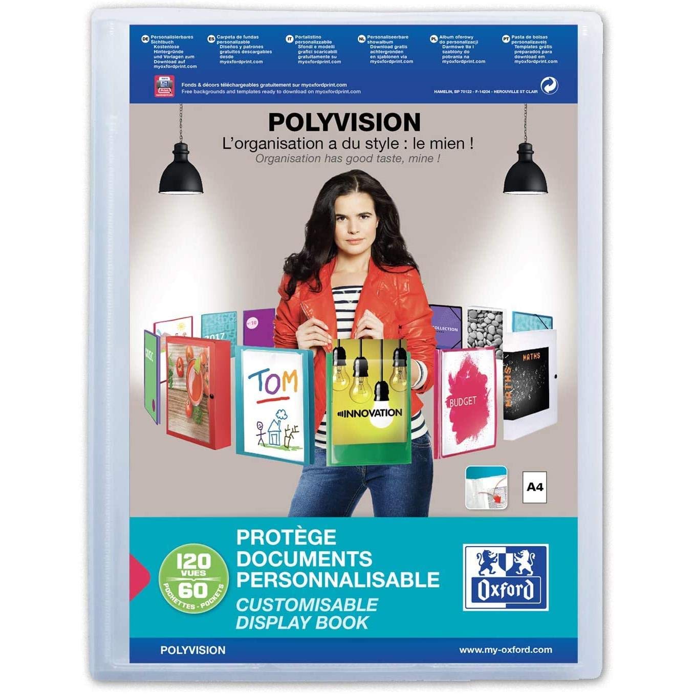 'Elba – Set di 3 portalistino "trasparenza A4 60 tasche personalizzabile incolore