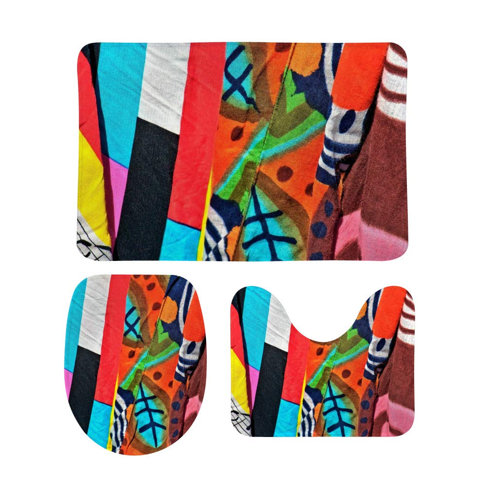 Tapis de bain absorbant l'eau et antidérapant en lot de 3 pour sécuriser votre intérieur