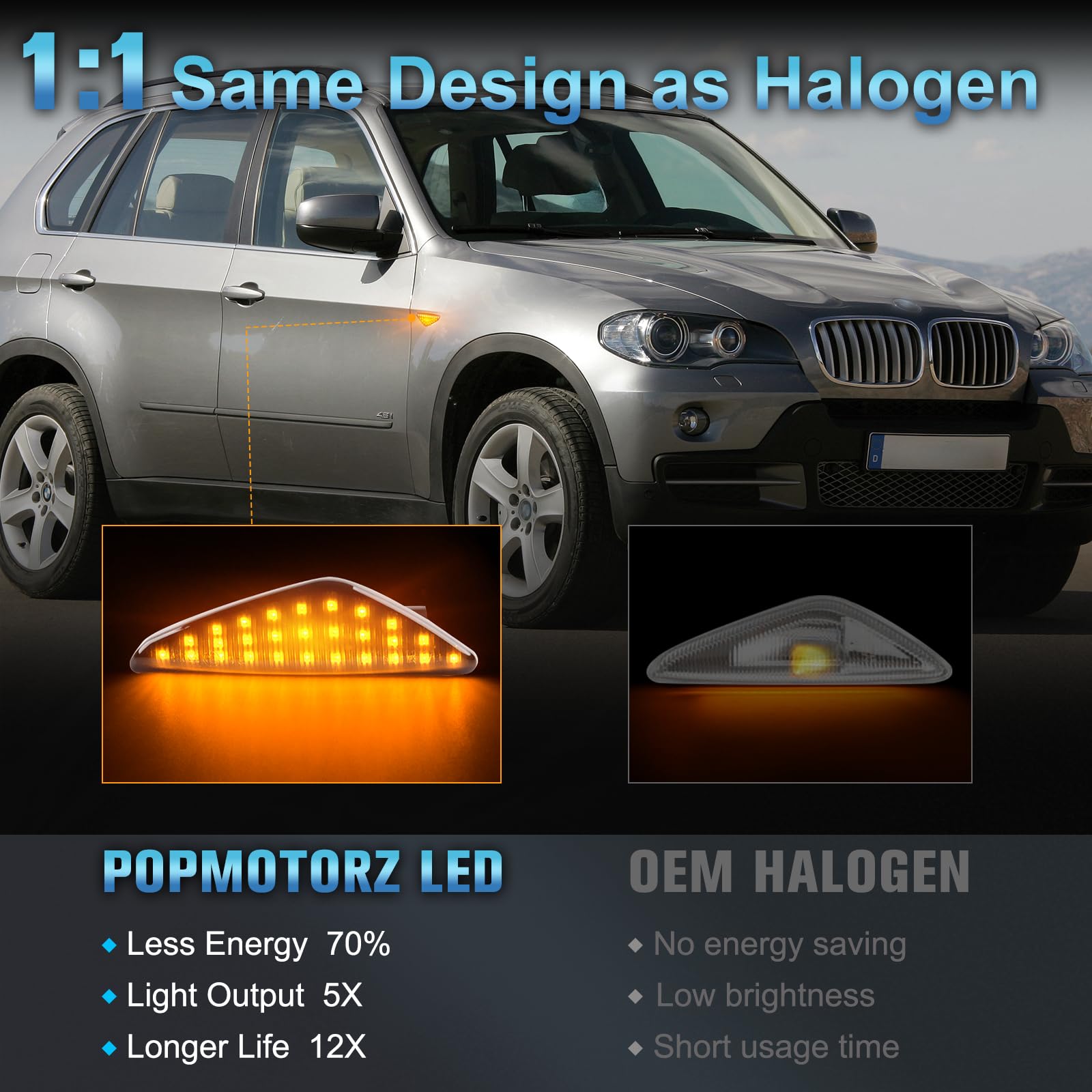 Per Bmw X3 F25 X5 E70 X6 E71 Indicatori Laterali LED A Sinistra E - Foto 7