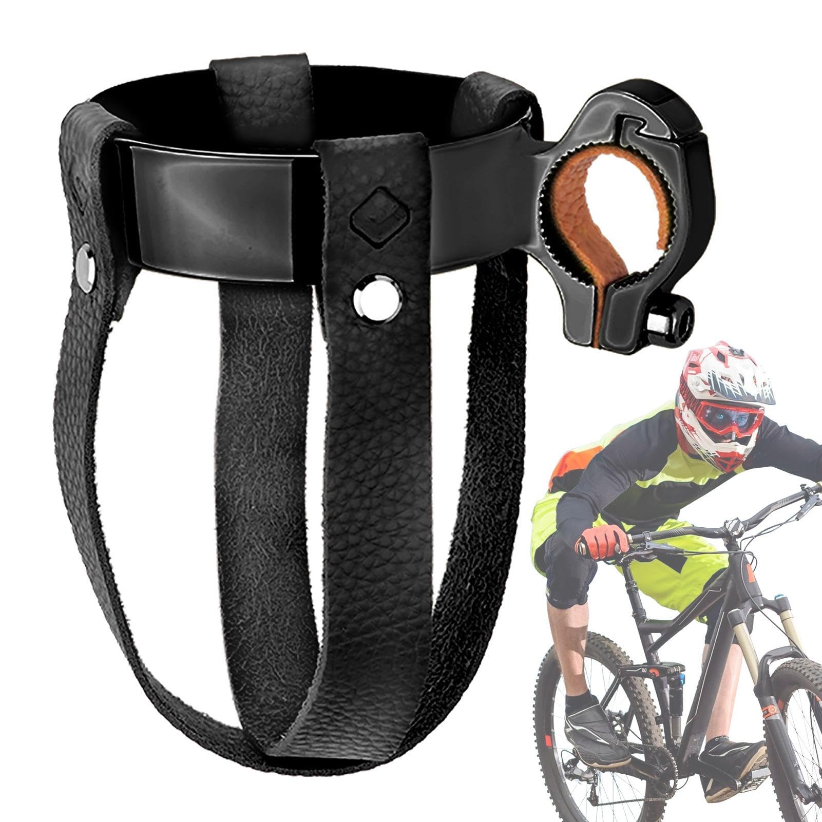 Portabevande In Pelle Per Bici – Portaborraccia Universale In Alluminio Per Manubrio