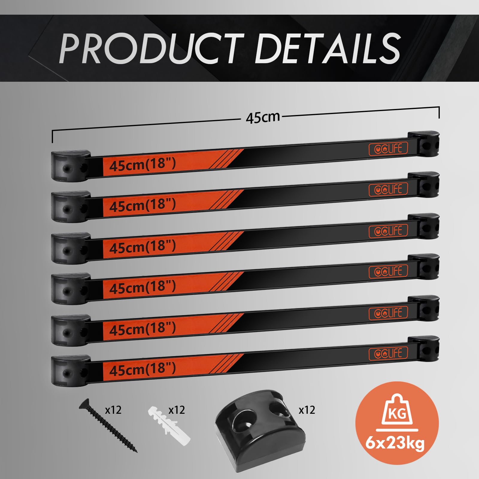 Barre Magnetiche CCLIFE Per Attrezzi - 4 Pezzi, Portata Fino A 13 Kg, Organizzazione Garage - Foto 9