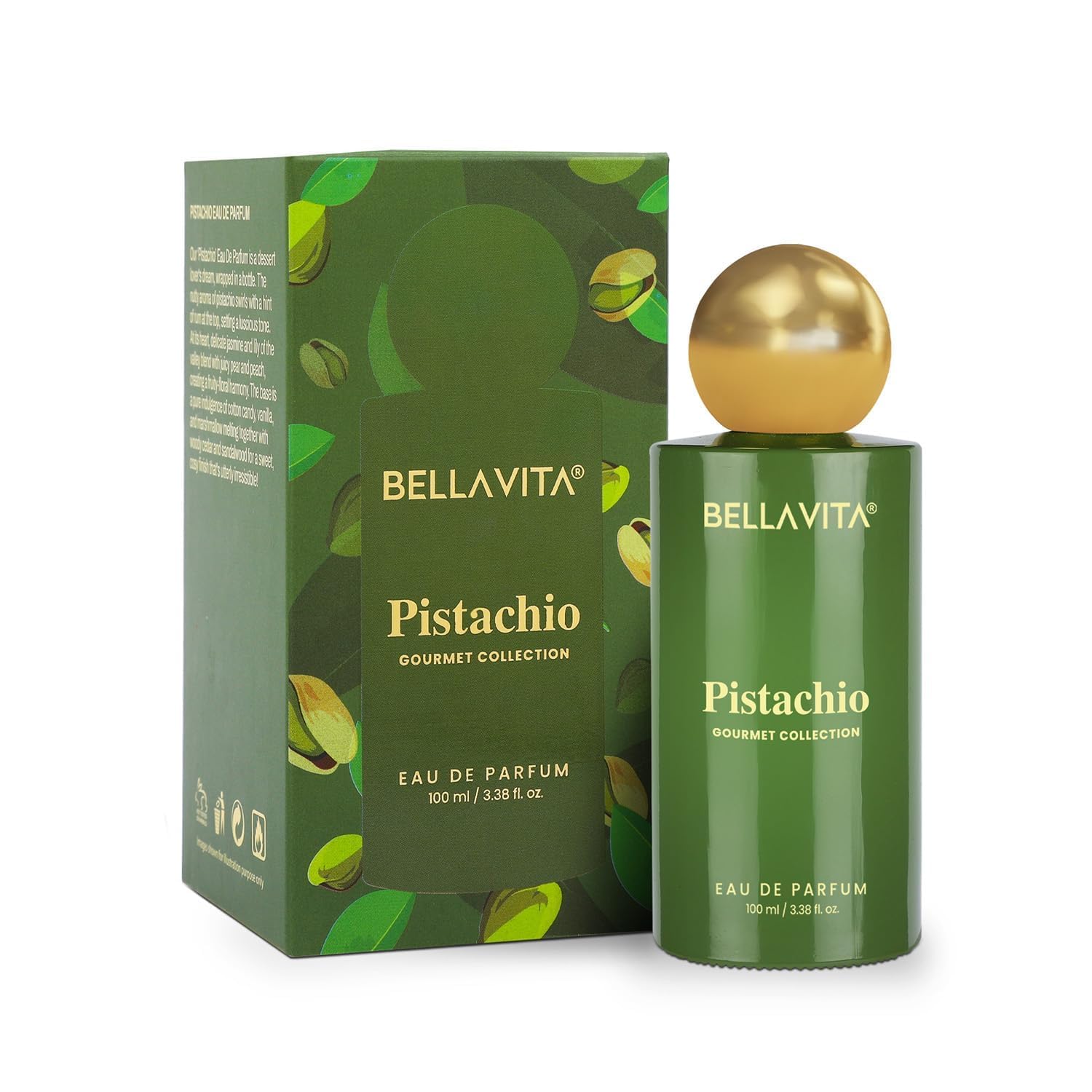 BELLAVITA Gourmet Collection Pistachio | Long Lasting Perfume for Man and Woman | EDP 100ml | Floral, Woody, Sweet Premium Unisex Fragrance for Men and Women-image-21
