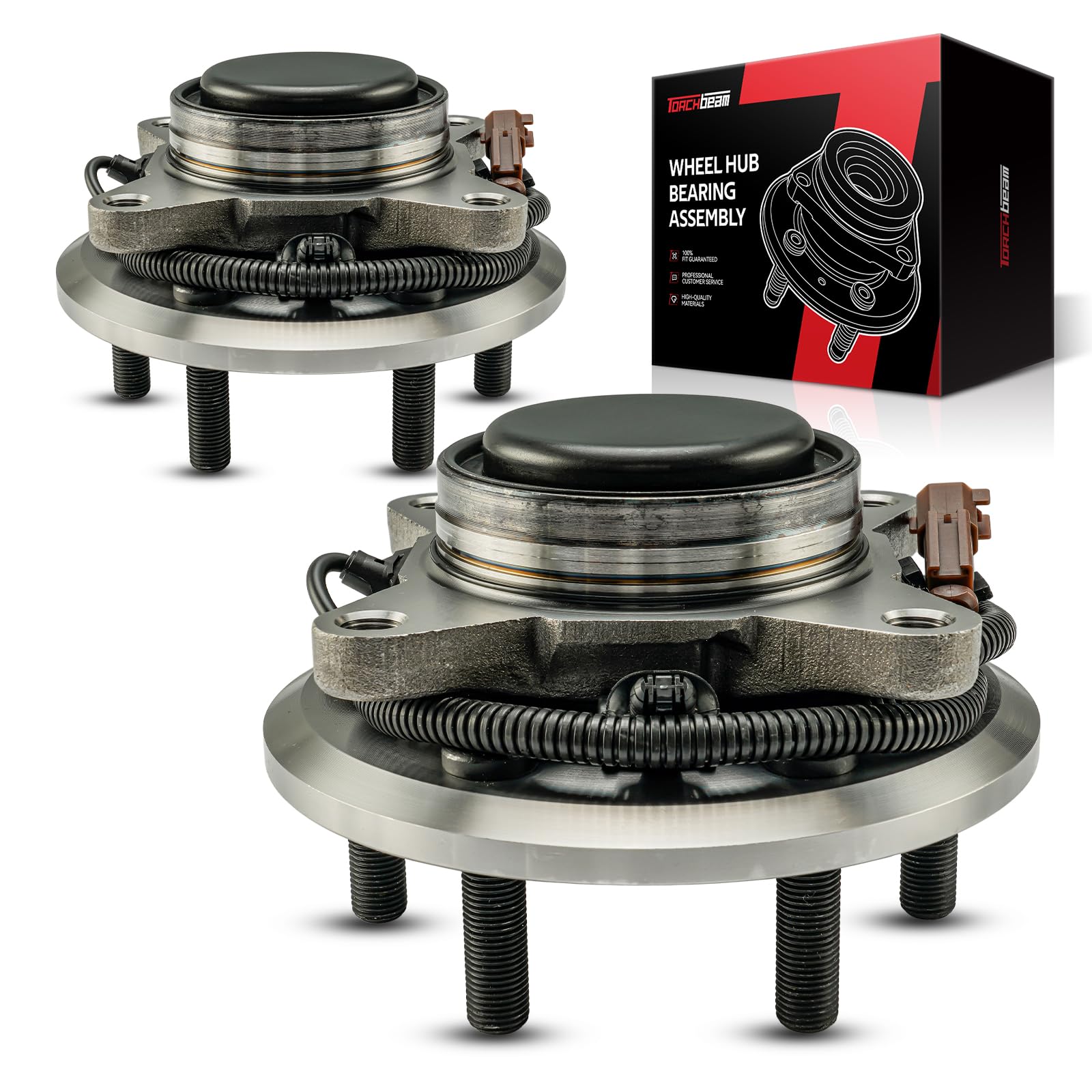 Torchbeam 515194 x2 Front Wheel Bearing Hub Assembly Compatible with 2015-2017 Ford F-150 RWD w/ABS