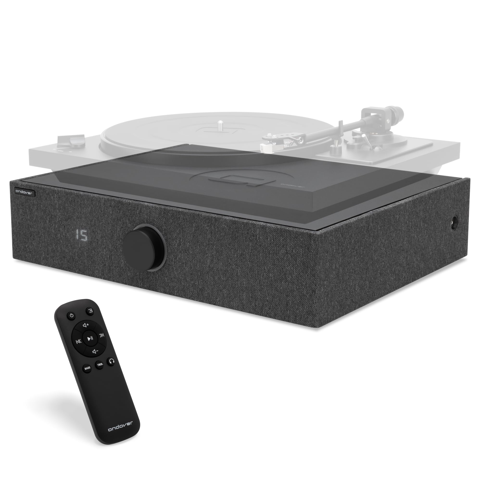 Andover Audio SpinBase MAX 2 Premium Sistema di altoparlanti Bluetooth Streaming preamplificatore phono controlli capacitivi tecnologia IsoGroove