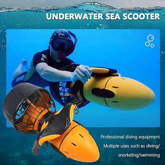 300W/500W Underwater Sea Scooter, Submersible Swimming Booster with Lithium Battery, Underwater Scooter Booster for Water Sports, Swimming Pool, Diving,500W