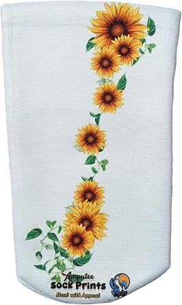 Heal with Appeal Amputee Sock Sunflower Bunch V2 3ply Stump Sock