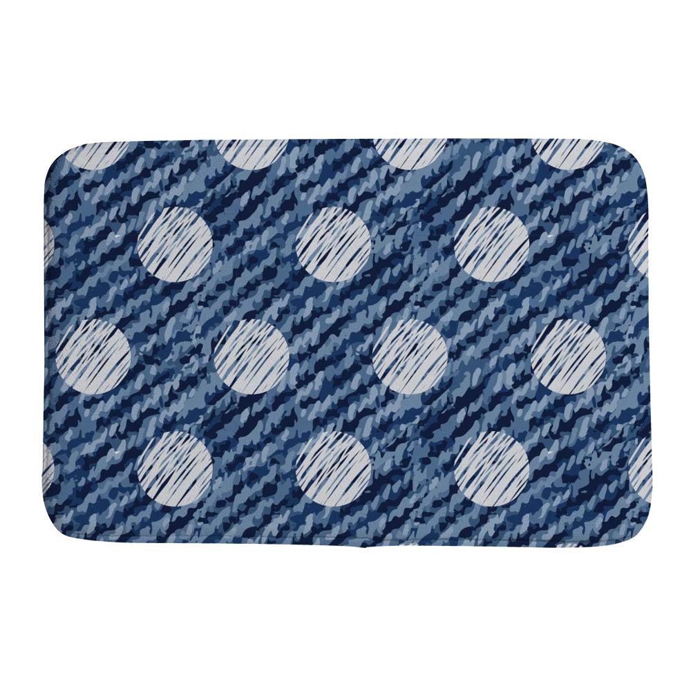 Tapis de bain en jean bleu doux pour sortie de douche