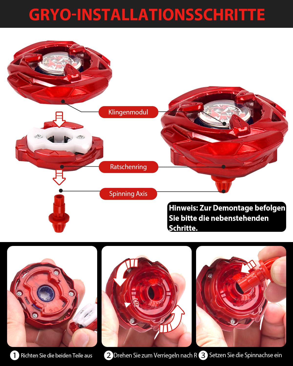 Kreisel X Set, 12 Kampfkreisel, 3 Launchers und 1 Griff, Kinderspielzeug Geburtstagsgeschenk mit Aufbewahrungs Box, Ideal für 6+ Jahre alte Jungen (X4-12PCS)