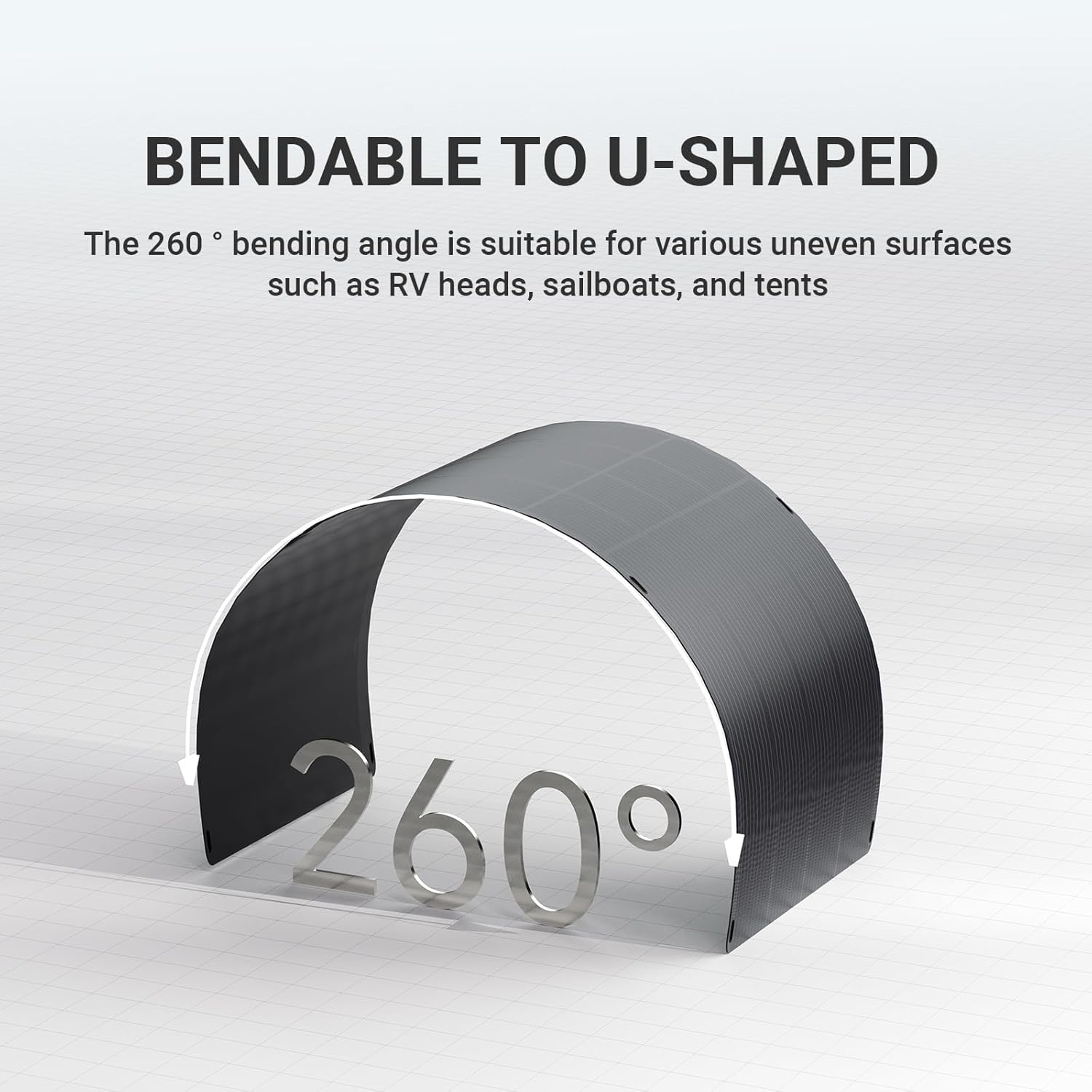 ALLPOWERS SF200 200W Flexible Solar Panel,Ultra-Thin 3mm Bendable Monocrystalline Solar Charger,25% Efficiency IP68 Waterproof for RV Roof,Camping,Marine Use,Compatible