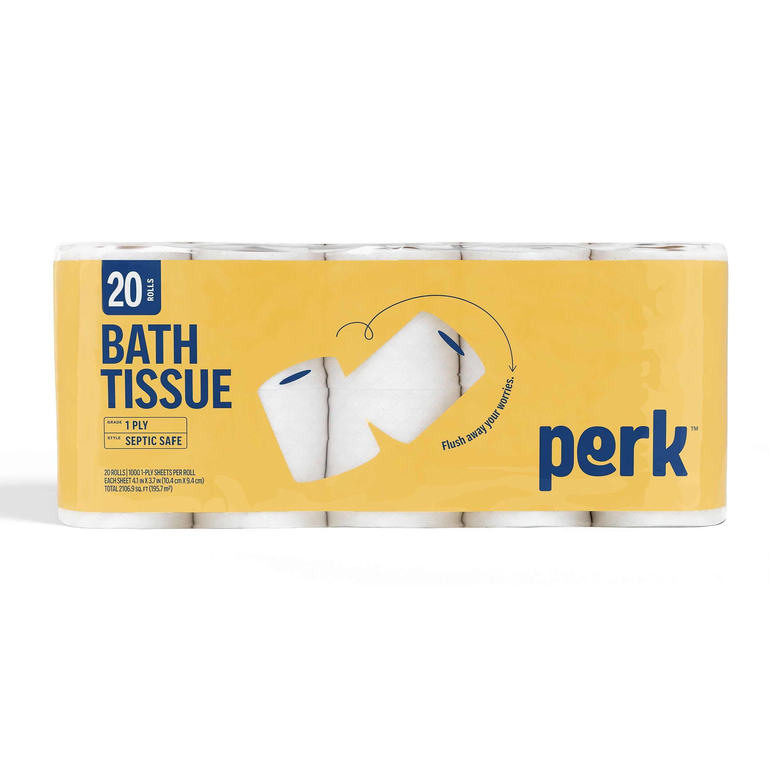 Perk 1-Ply Toilet Paper, 20-Pack