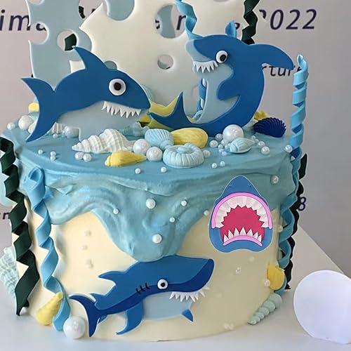 Miniatura 5 de MINFEIDMS Molde de fondant con temática marina, moldes de silicona de coral, conchas de tiburón oceánico, estrella de mar, pulpo, tortuga, caramelo
