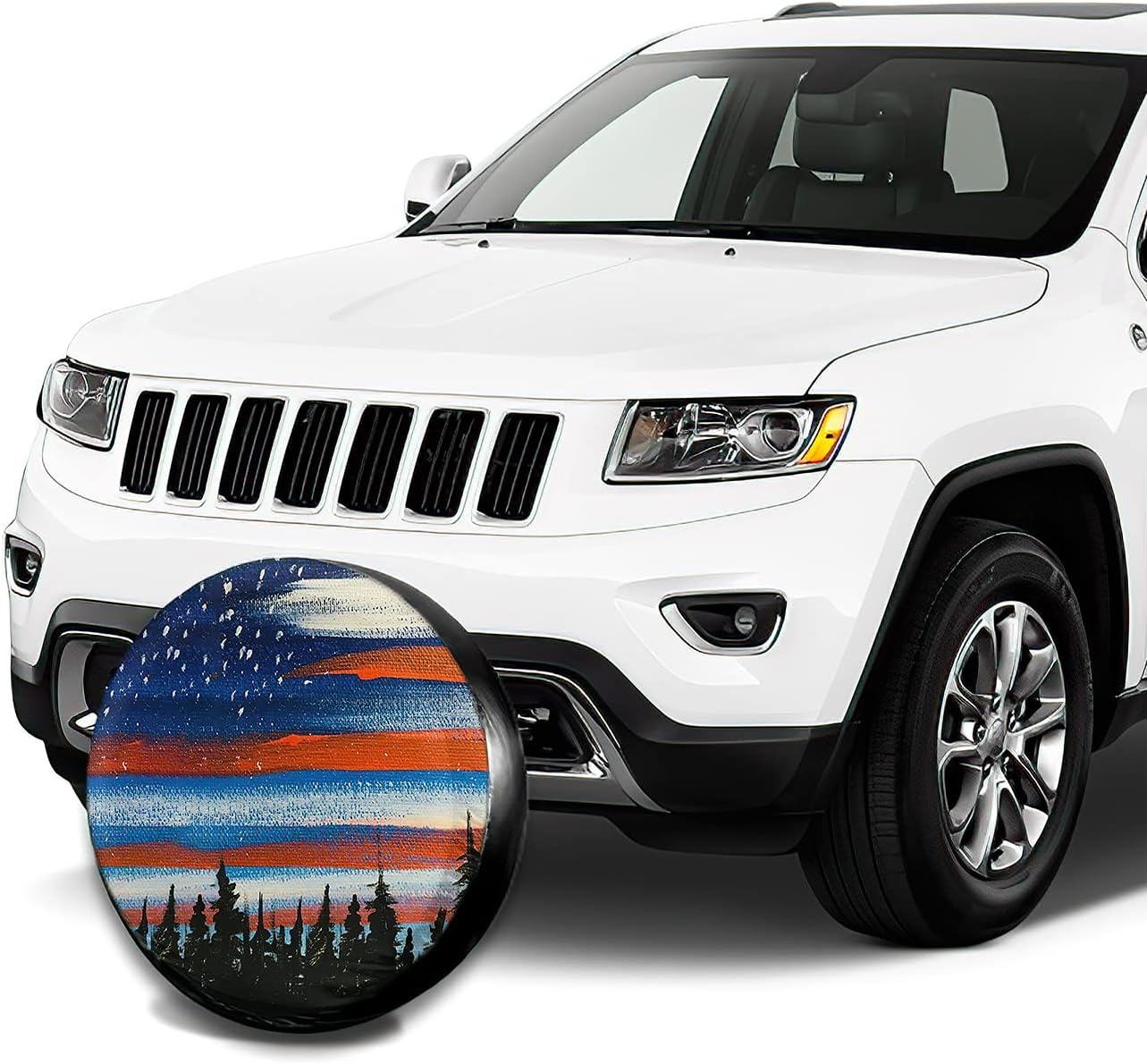 Spare Tire Cover Waterproof Sun Protection Fit for Trailers, RV, SUV, Off-Road Vehicle, Camper, and Trucks Black (15" for tire Diameter 27.55"-29.52")