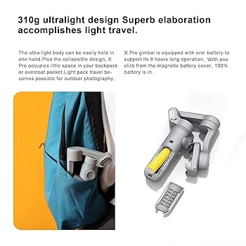 Smart X Proスマホ用3軸ジンバルiPhone用ジンバルスタビライザー スマホスタビライザー 3軸ジンバル 自動追従 手ブレ補正 自撮り