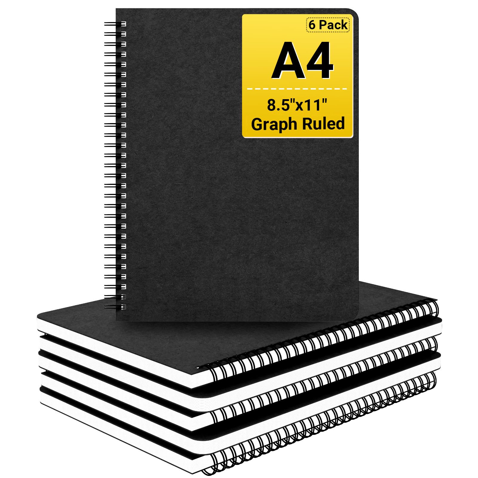 Amazon.com : EUSOAR Graphing Notebook, Large A4 6Packs 8.5