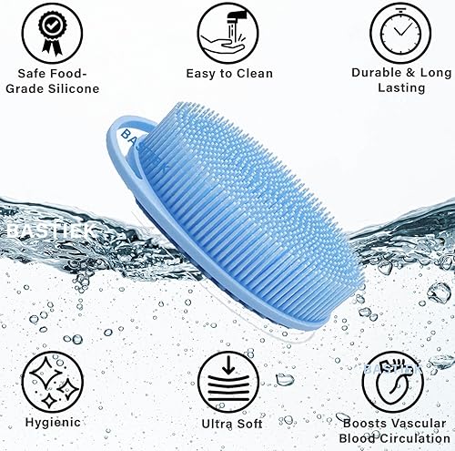 Miniatura 2 de BASTIEK Exfoliante corporal de silicona, tecnología exfoliante avanzada de limpieza profunda, 100% grado alimenticio, espuma bien, alternativa de