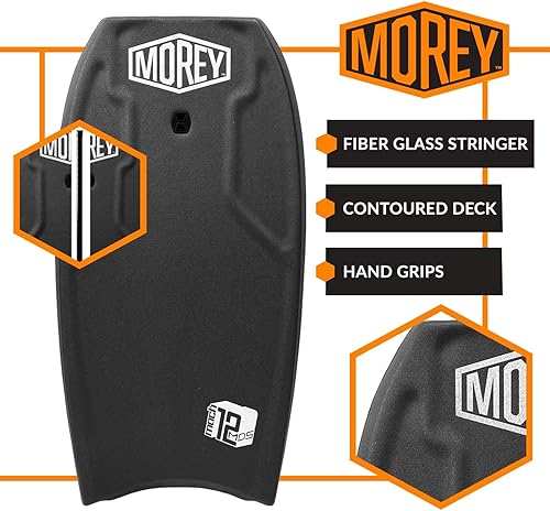 Miniatura 4 de Morey MACH 12 MDS 425  Bodyboard for Any Surf Rider Level  Dynamic Speed System Embedded Fiberglass Stringer  Slick Channels  Crescent Taill  Coil