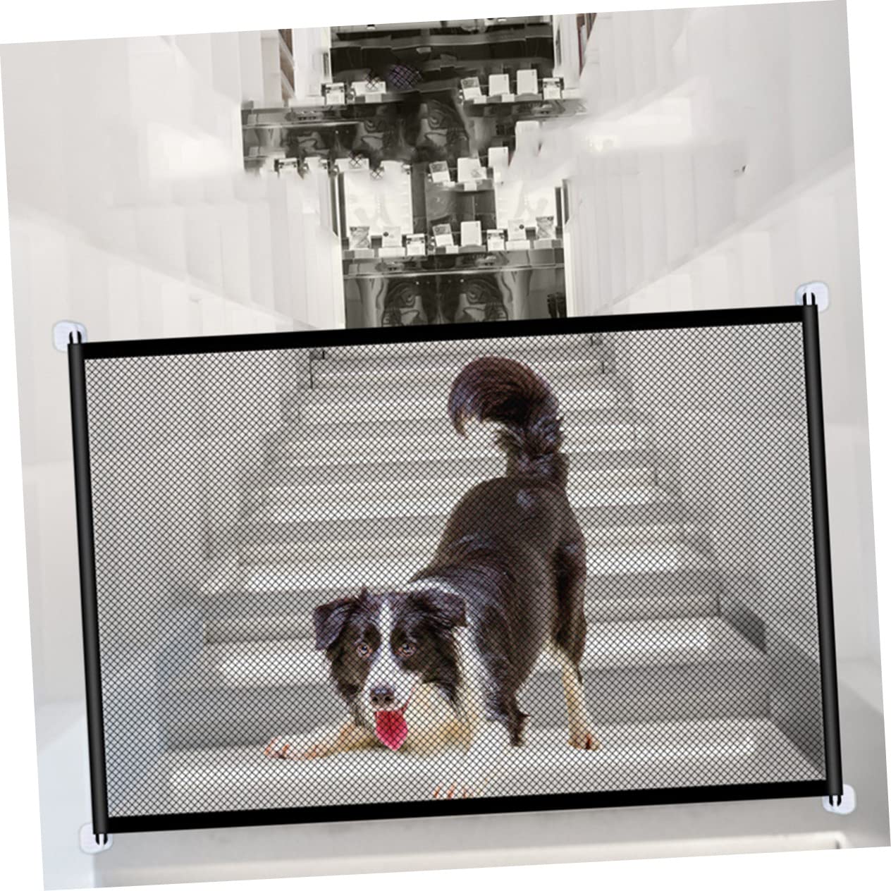 POPETPOP 1Pc Indoor Pet Fence Dog Isolation Barrier for Play and Rest Material Easy to Install for Doorways and Stairs