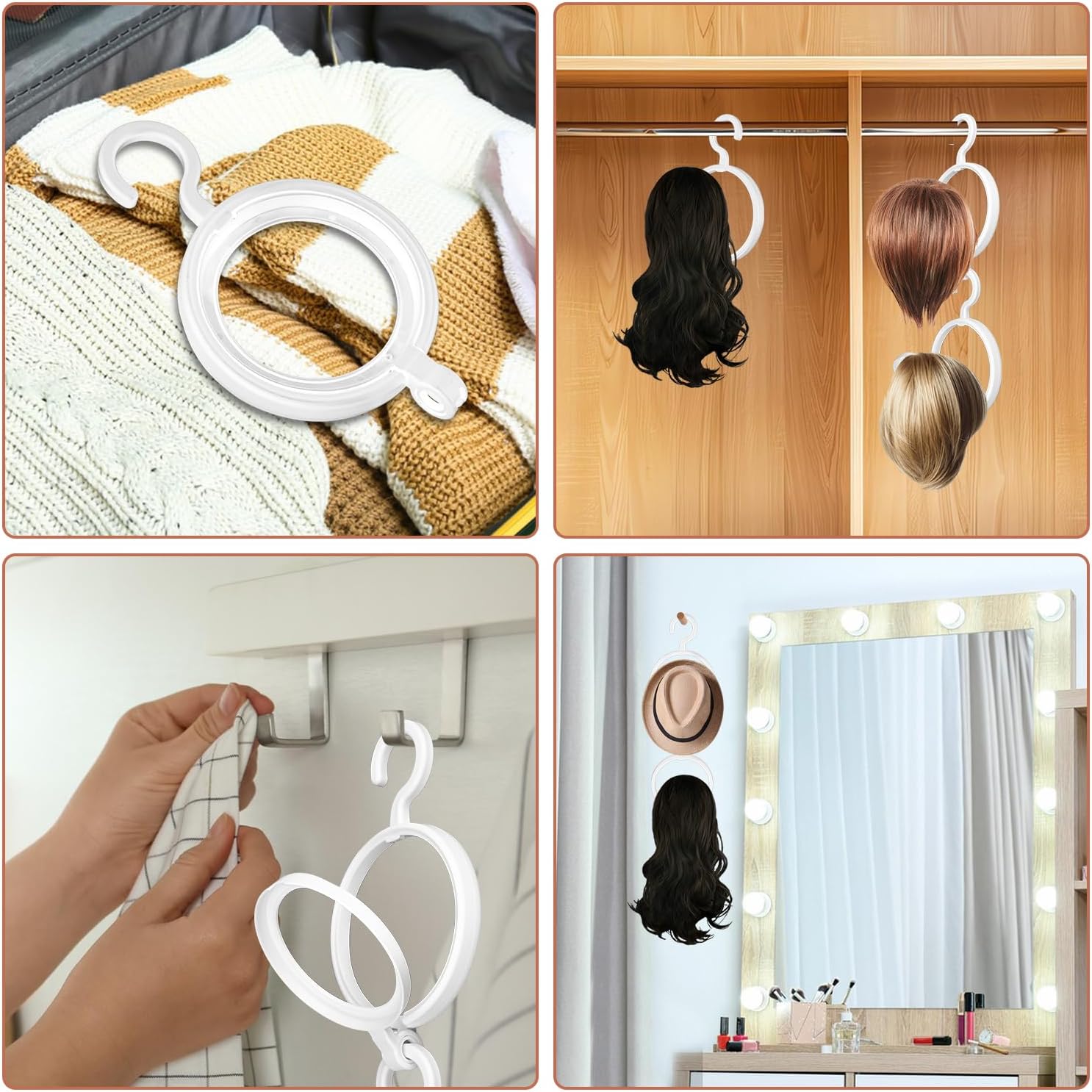 20 Pack Wig Wig Hanger, Wigs Storage Solutions, Versatile Wig Stand & Hanger, Ideal for Multiple wig Organization, Storage & Display – Convenient & Portable wig Holder for all Wigs Lovers