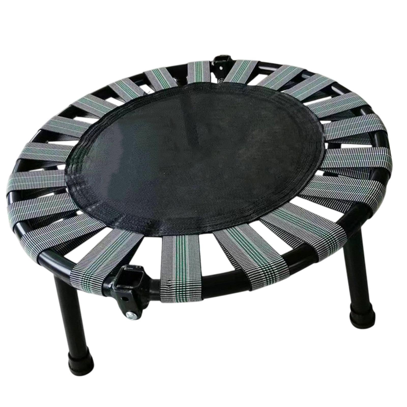 Milageto Trampolino per Bambini Resistente E Pieghevole con Ampie Fasce Elastiche Antiscivolo E Telaio Compatto, Ideale per Allenamento Fisico, Giochi in Casa,