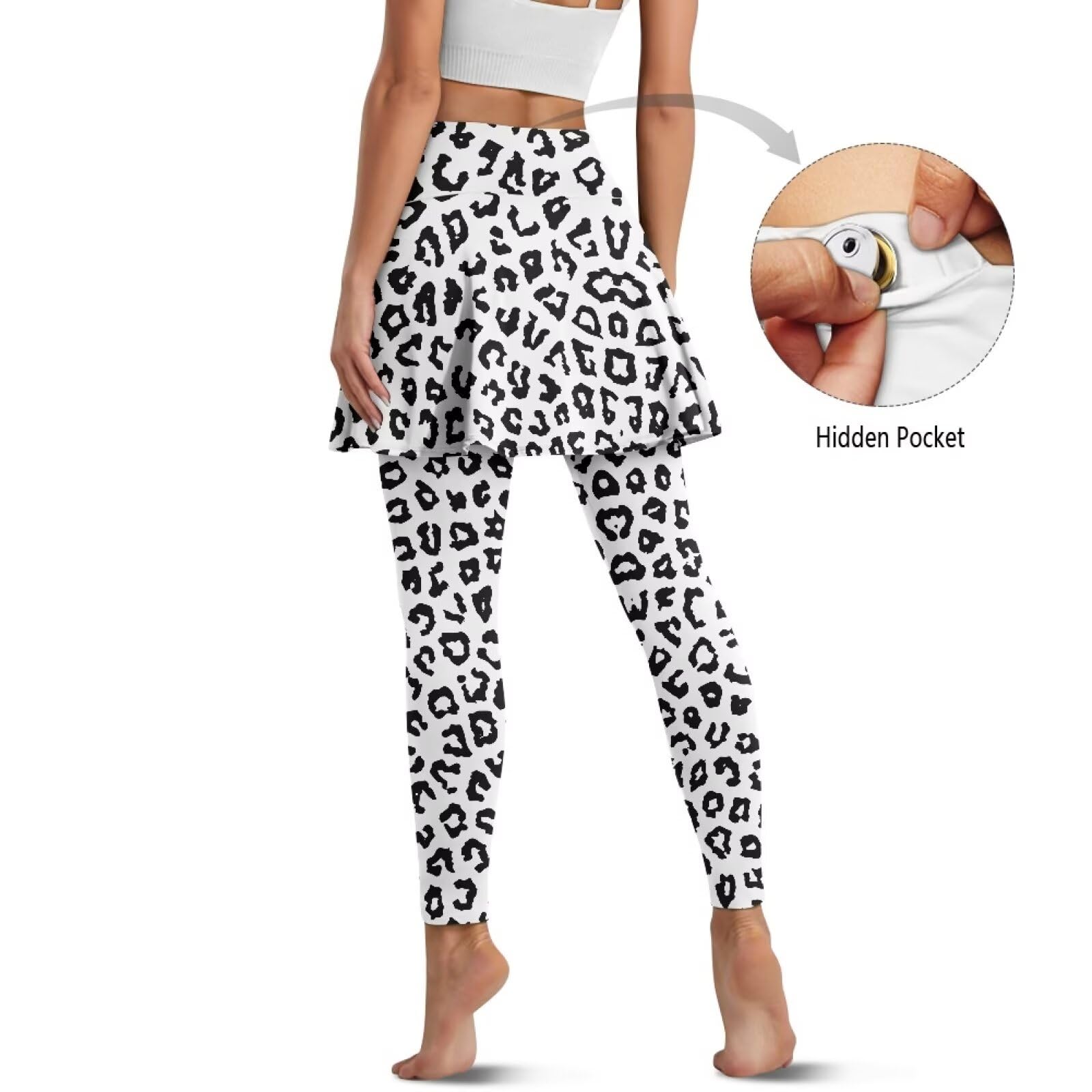 Poceacles Spódnice legginsy dla kobiet sportowe spódnice legginsy golf tenis fitness spódnica tenis joga spódnica z legginsami