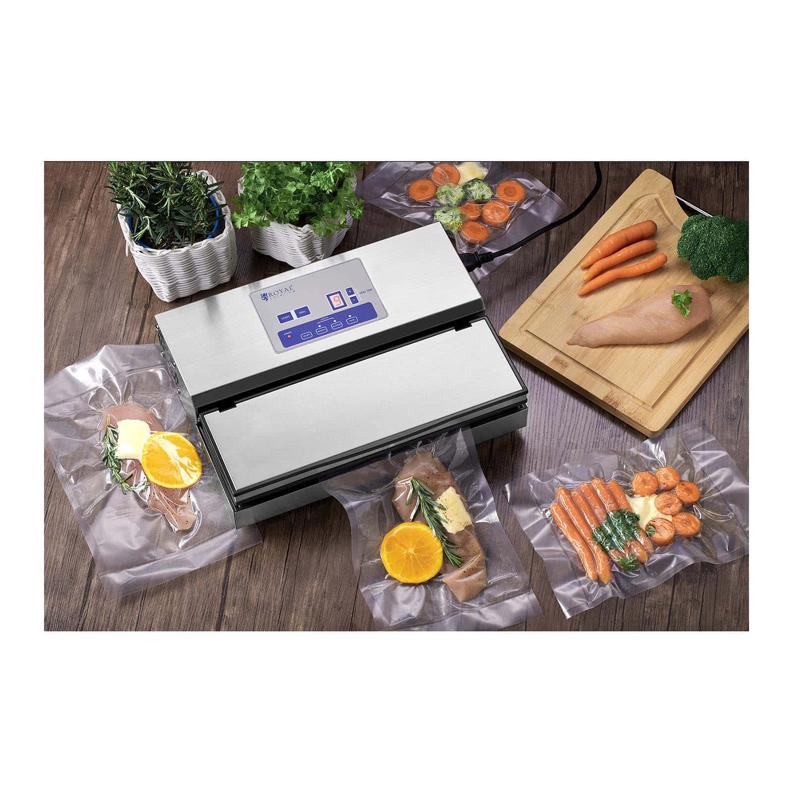 Royal Catering Máquina Para Envasado Al Vacío Envasadora Para Gastronomía RCVG-41 (440 W, Ancho de la bolsa: 31 cm, Carcasa en acero inoxidable)