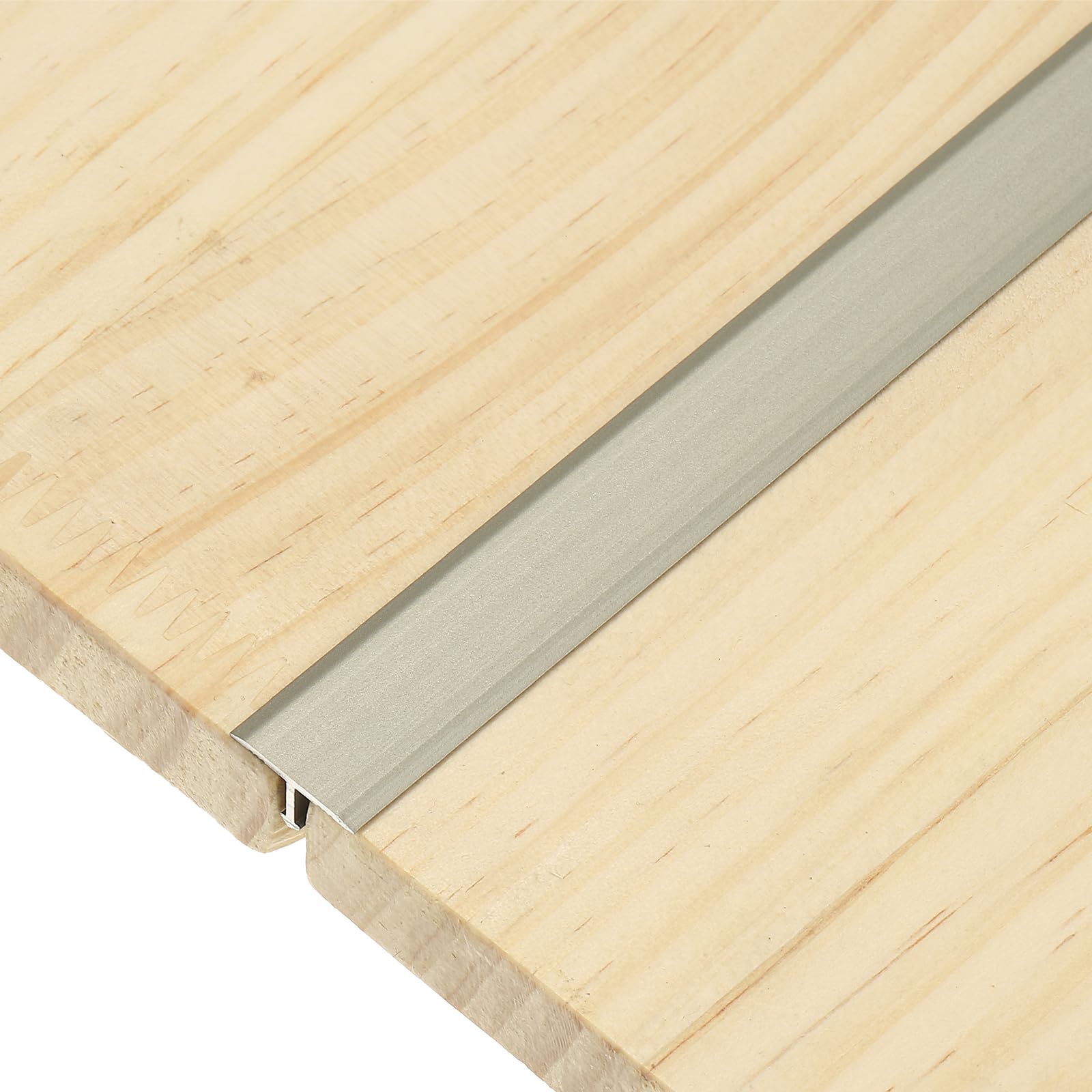 sourcing map 3Pcs T-Molding Transition Strips, 9m x 15mm (L x W) Aluminium Alloy Floor Flat Divider Strip Vinyl Flooring Edging Trim for Floor Gaps Doorways, Gray
