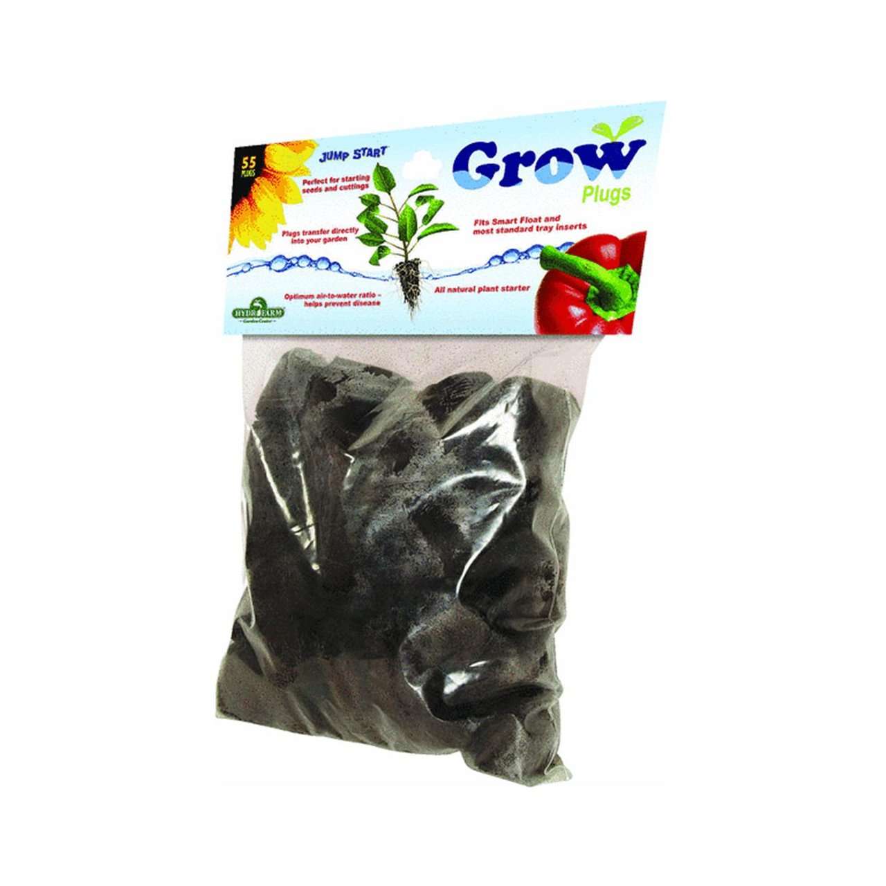 Hydrofarm JSEF55R Smart Float Grow Tray Refill Plugs, Pack of 55,Pack,Green