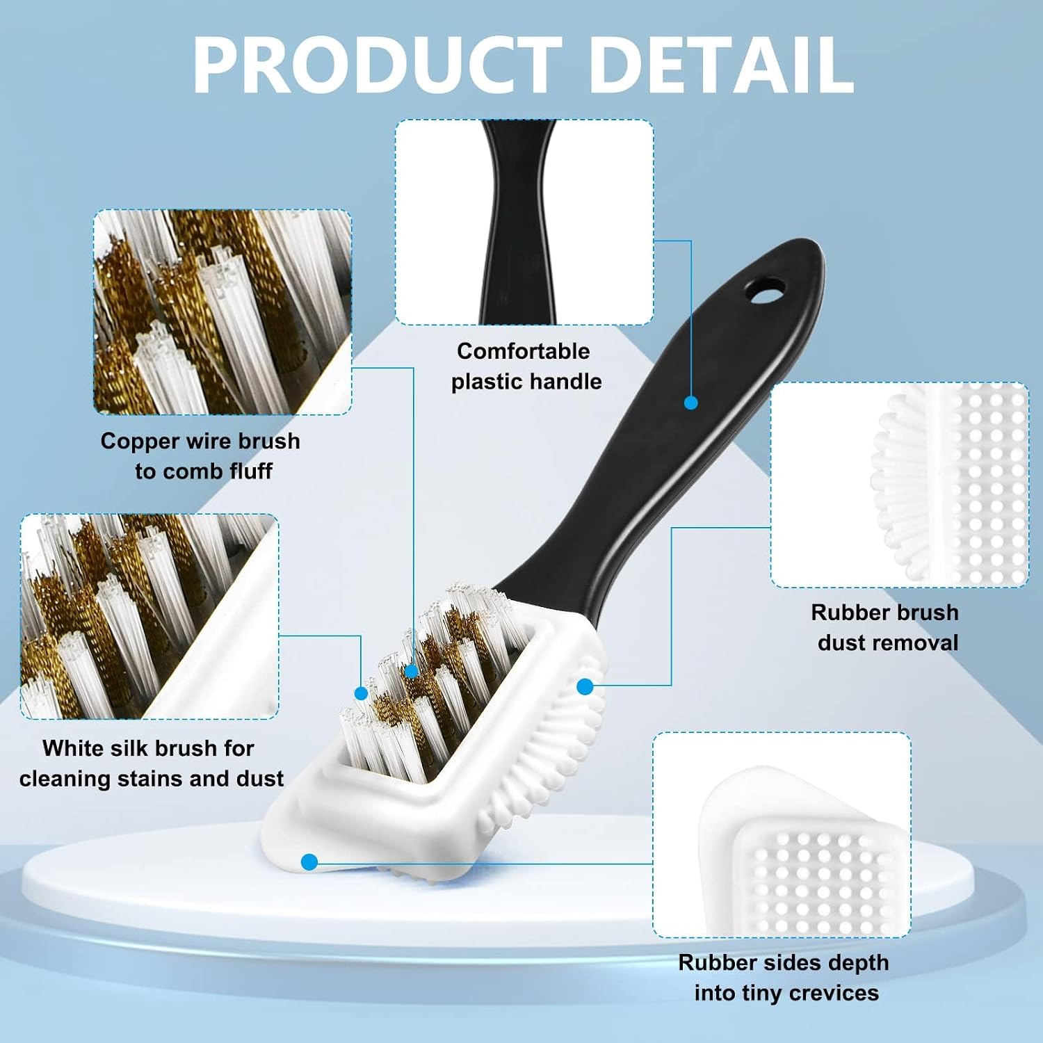 2 Pcs Suede Shoes Brush Kit, Suede Shoes Boots Polish Dauber Applicators Cleaning Leather Care Brushes Suede Cleaner Brush