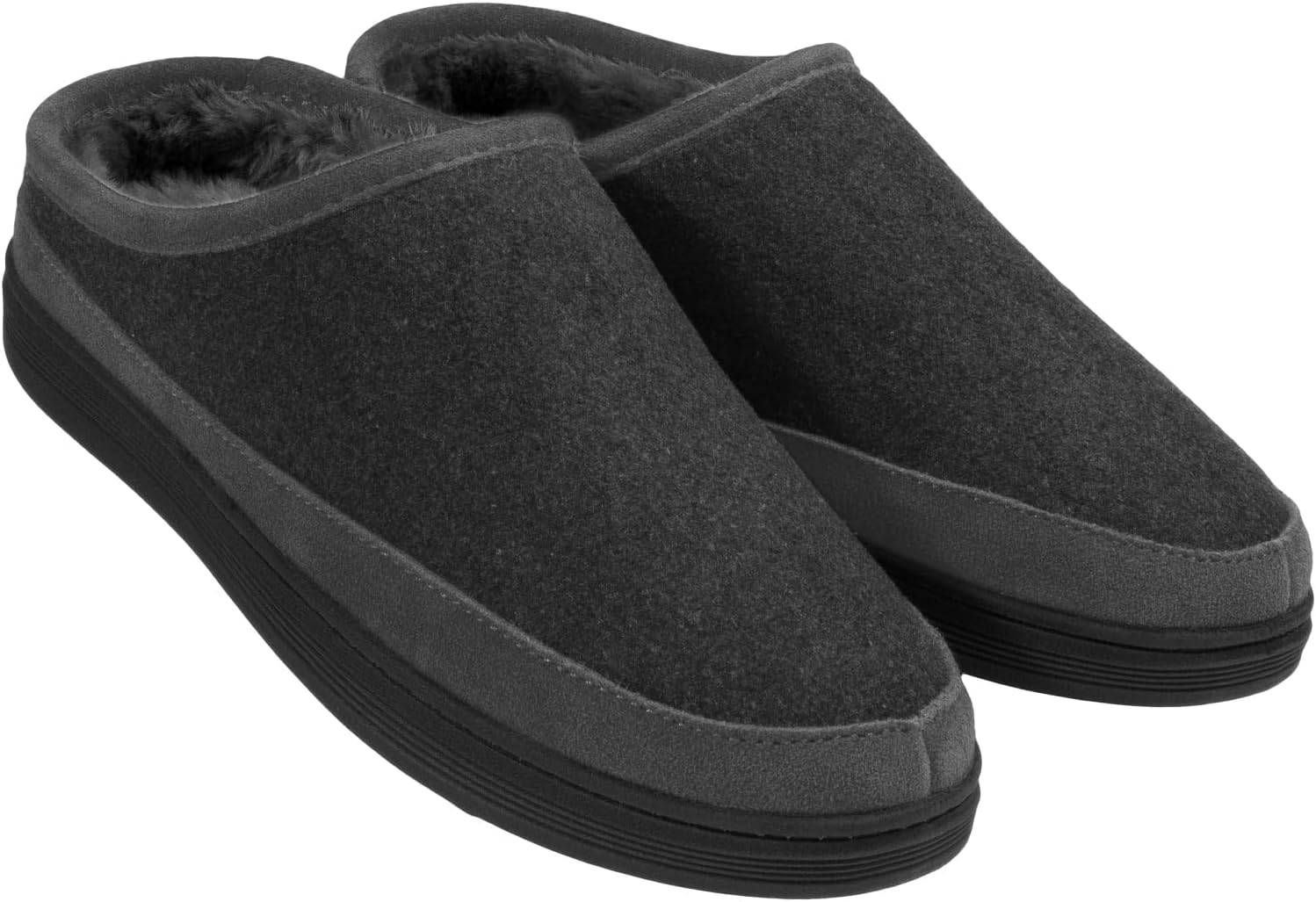 Cole Haan Men’s Indoor-Outdoor Clogs - Soft Slip-On Slippers, Cushioned Insole, Wool Upper, Durable Sole Comfortable Fit