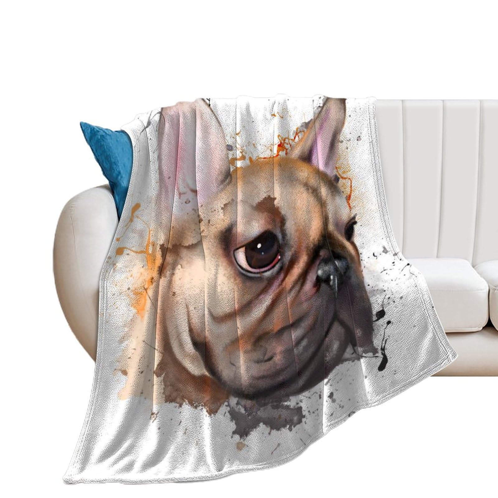 Couverture carlin polaire chaude idée cadeau idéale pour amoureux des chiens