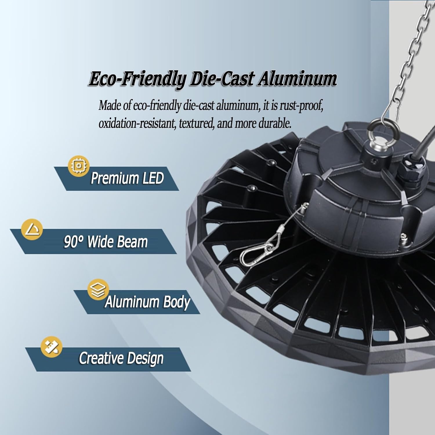 200W 20 Pack UFO LED High Bay Shop Light, 24000LM Garage Lights, 100W 150W Barn Lights, Wholesale Industrial Lamp AC 100–277V for Warehouse & Gym(10pcs,100w)