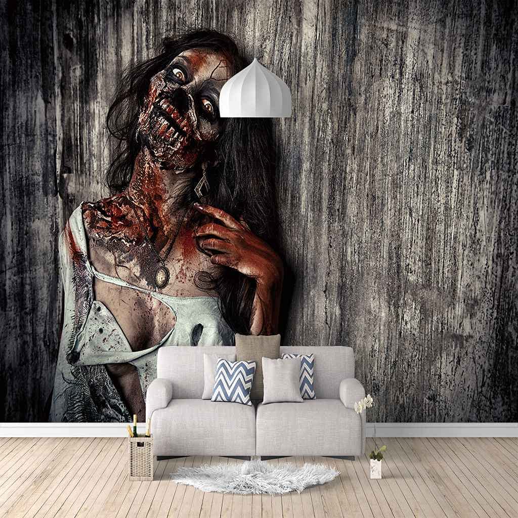 Toile murales chambre zombie poster géant décor d'horreur 3D