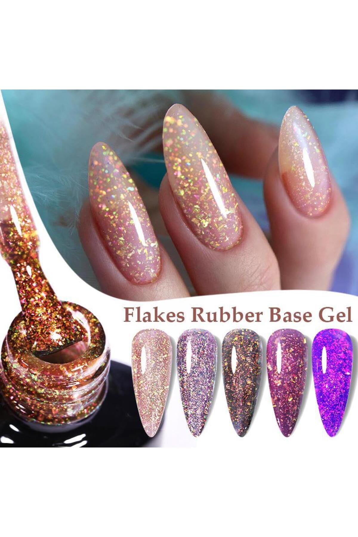 Tırnakmania Kalıcı Oje Flakes Rubber Base 7 Ml Urb124 4401
