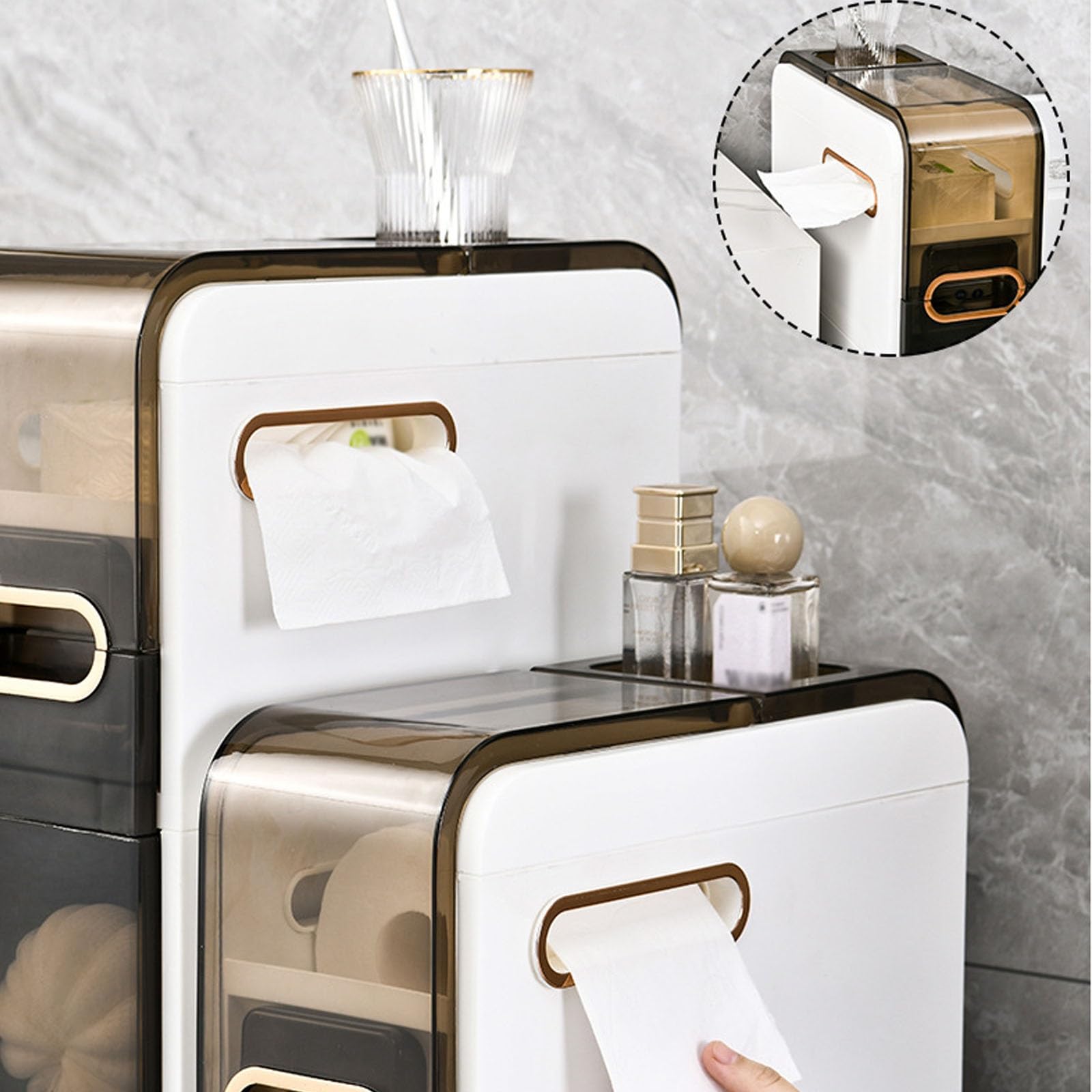 Genérico Armario de Almacenamiento con Ruedas, Instalación Gratuita, Almacenamiento para Baño,Armario de Baño de pie, Estante Adecuado para Cocina, Dormitorio, Sala de Estar(5 Tire)