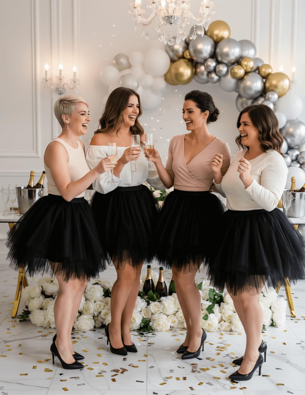 Bbonlinedress Faldas Tul Mujer Enaguas Cortas Tutus Ballet Mini para Vestidos