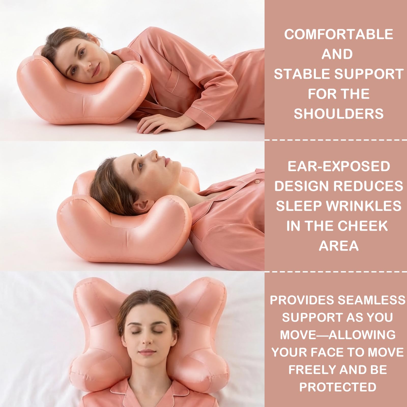 Cuscino cervicale, 36 x 16 x 16 cm, cuscino ortopedico antirughe, con design ergonomico e memory foam, per posizioni di sonno supine sdraiate lateralmente