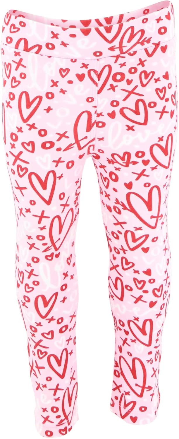 Unique Baby 2 Piece Girls Printed Leggings Outfit with Short Sleeve Cross Back Shirt Kid and Toddler Clothes Set - Image 7