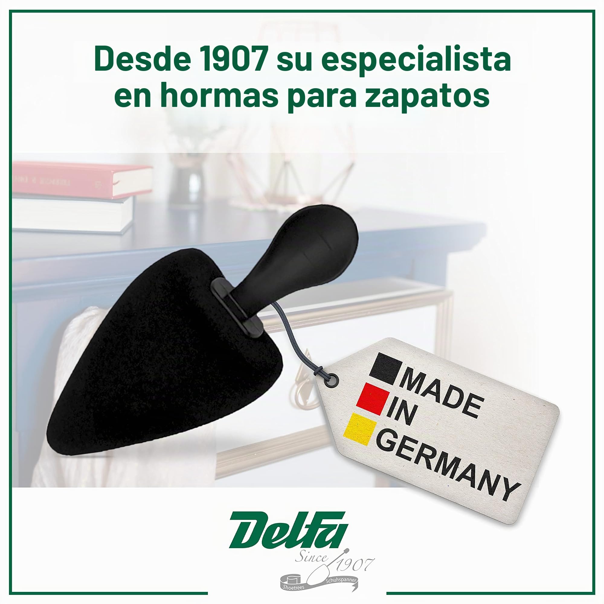 DELFA Set de 5 pares hormas para zapatos de espuma terciopelo “Grace” para zapatos de punta e bailarinas de punta