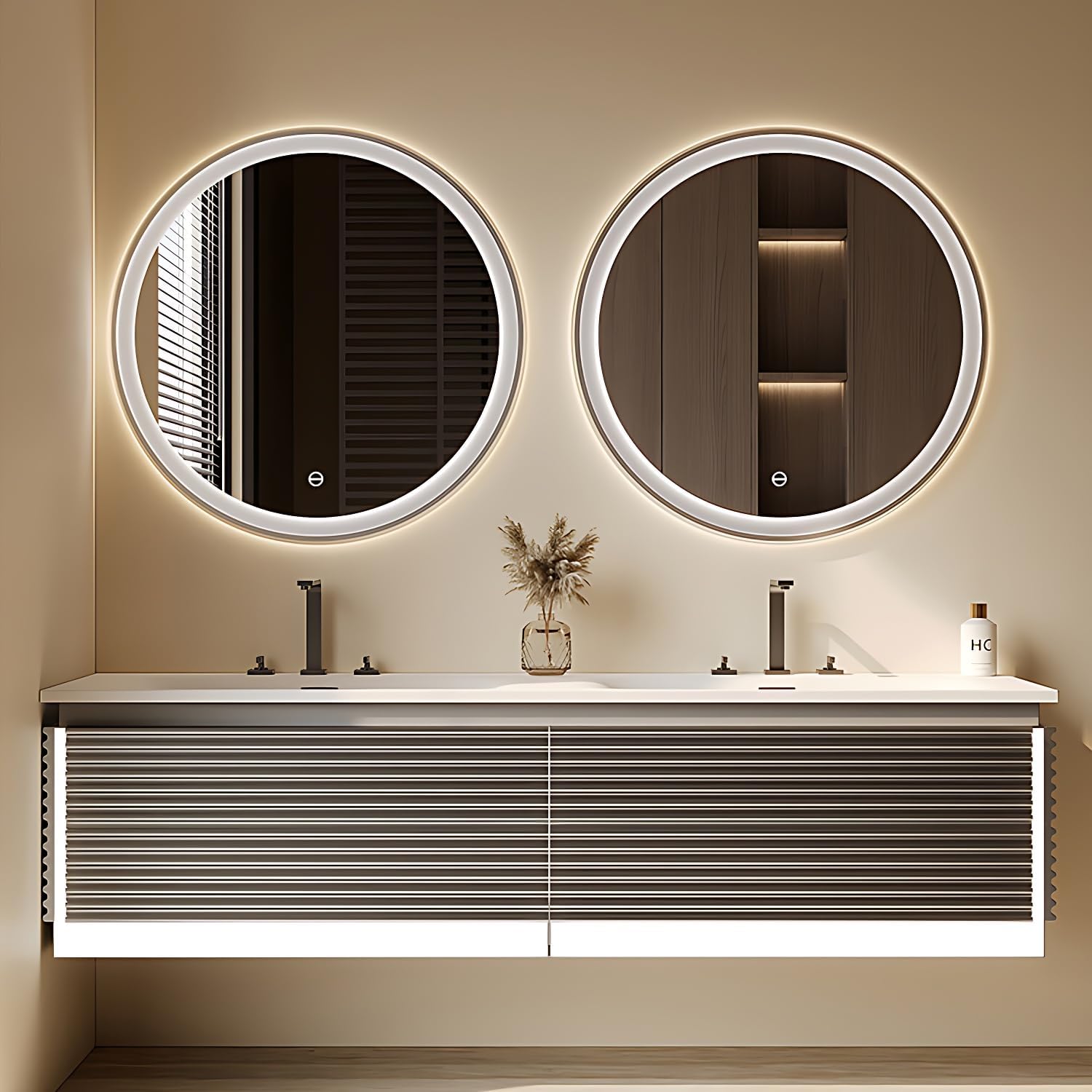 Amazon.com: ZGNBSD Modern Bathroom Vanity with Sink - Elegant Double ...