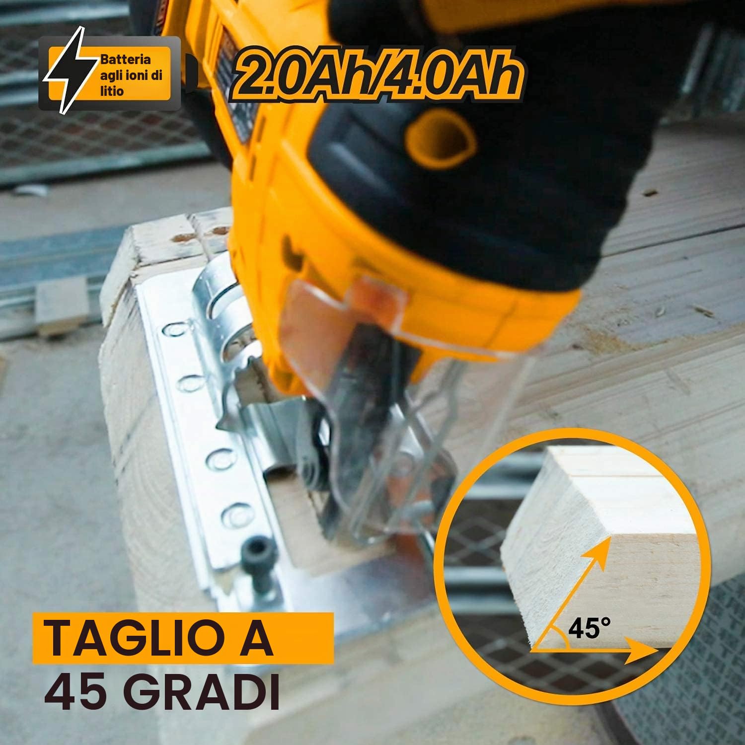 CJSLI8501- INGCO-Seghetto alternativo A BATTERIA LITIO 20V NUDO