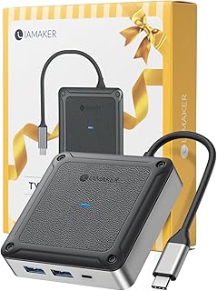 USB C Hub, Breathable 6 in 1 USB C PD Ethernet Hub with 100W Power Delivery, with The USB-C Data Port, 4K@60Hz HDMI Port & 1Gbps Ethernet & 2 Port USB 3.0 Data Ports, USB C Splitter Dongle.