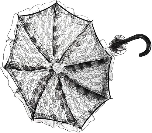 Miniatura 5 de A sixx Sombrilla de encaje, sombrilla de algodón de encaje nupcial para bodas, fiestas, baile, fotografía, paraguas de encaje, paraguas de boda para