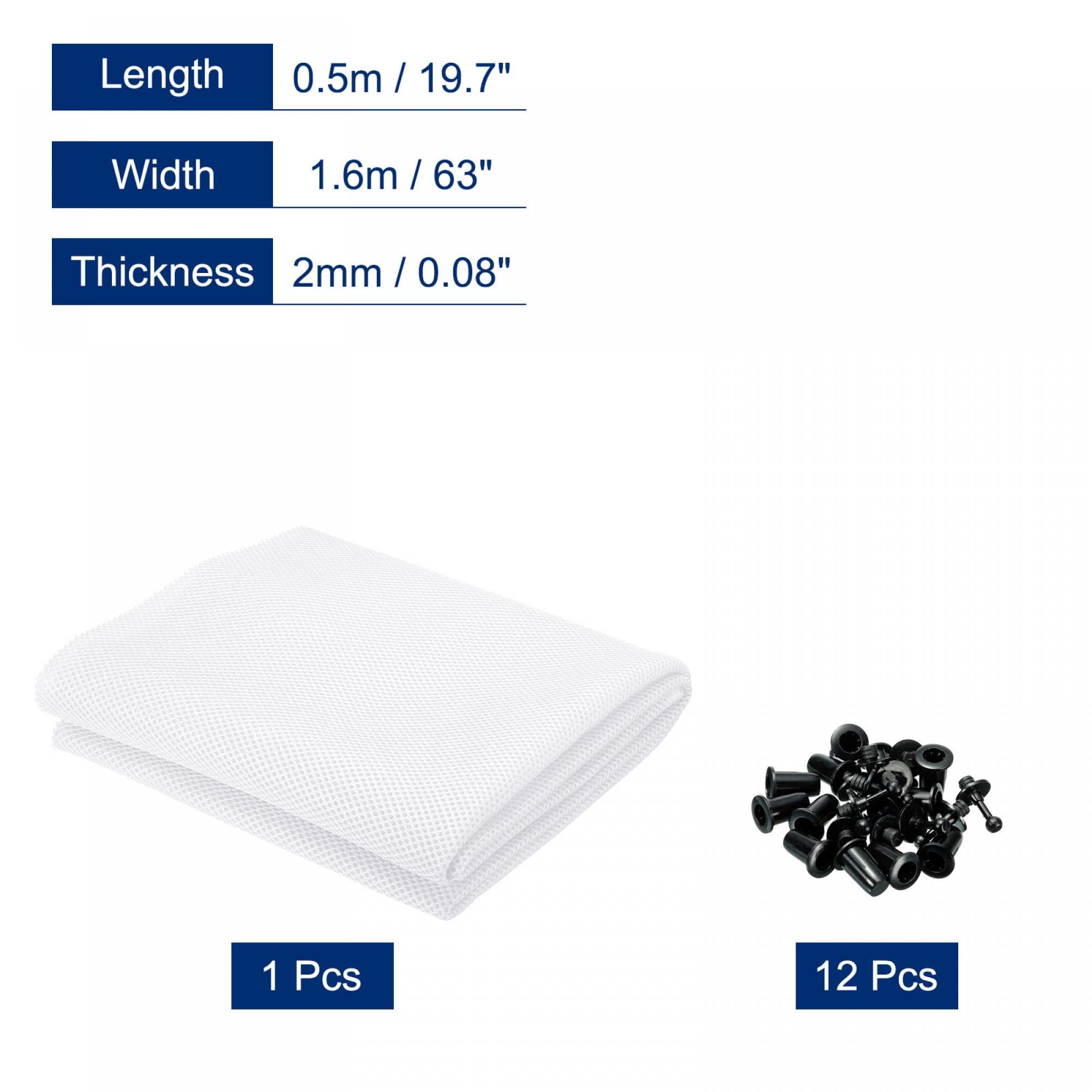 Sourcing Map Speaker Grill Cloth 20 X 63 Inch Stereo Mesh Fabric Protective Dustproof Cloth With Speaker Grill Guides Peg For Home Speaker Repair Dark Grey