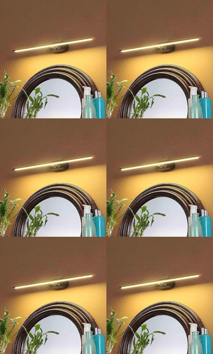 LED Mirror Light 12W 3 Color Vanity Light Black Rose Gold Pack of 6