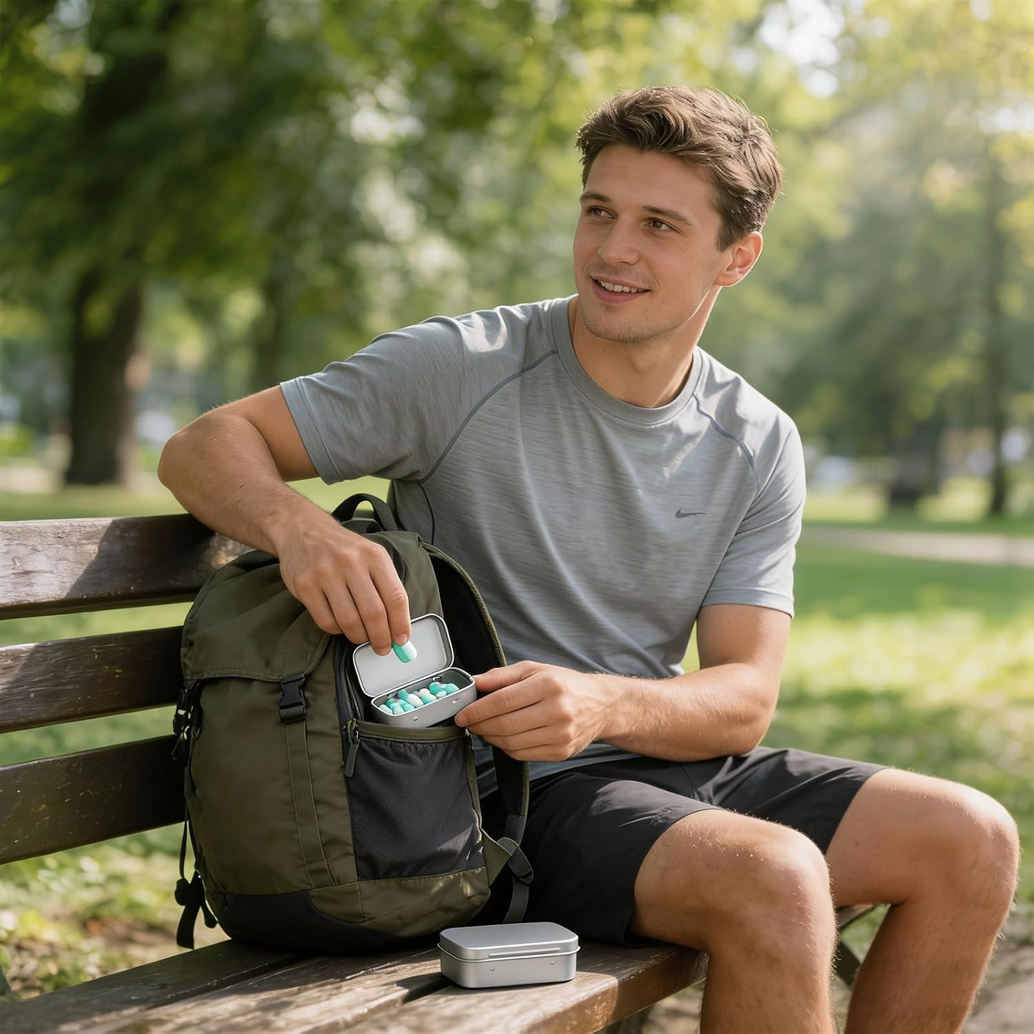 10 Pcs Silver Metal Rectangular Hinged Tins, Mini Portable Metal Box with Lids, Rectangular Empty Small Home Craft Organizer, for Organize Gift, Jewelery, Sewing Tools, DIY Gift Boxes