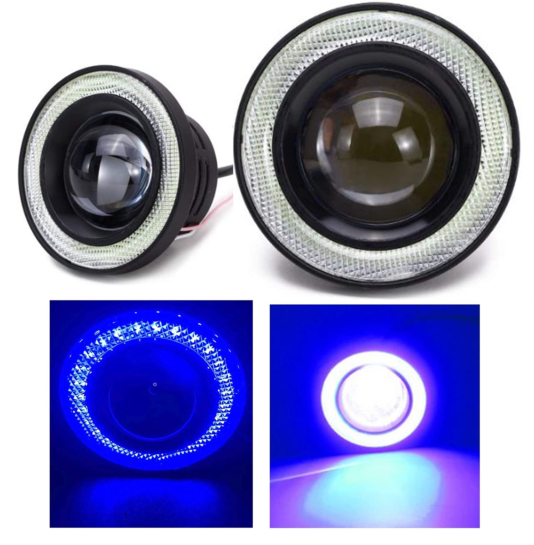 【送料無料】フォグランプ LEDユニット イカリング付き ブルー アルトワークス/アルトターボRS HA36S