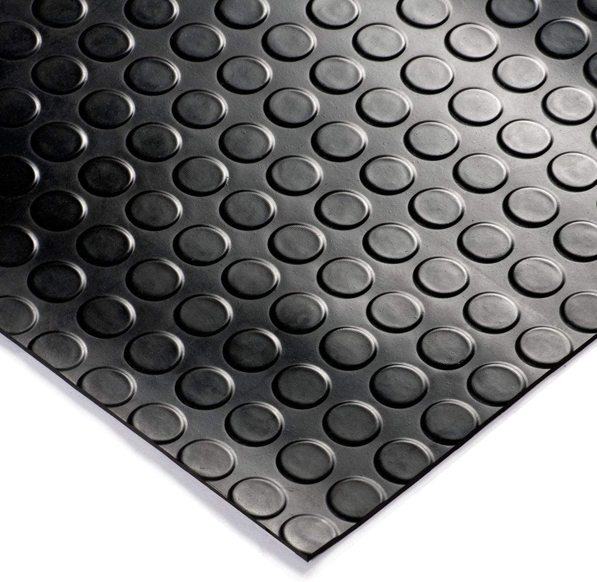 Mugar- Revestimiento para Suelo de Caucho Antideslizante con Relieve de Puntos - Suelo Abotonado de Goma Antideslizante - 1x5m - 1x15m - 1,20x5m -1,20x15m -1,50x5m - 1,50x15m (1,20x5 m)